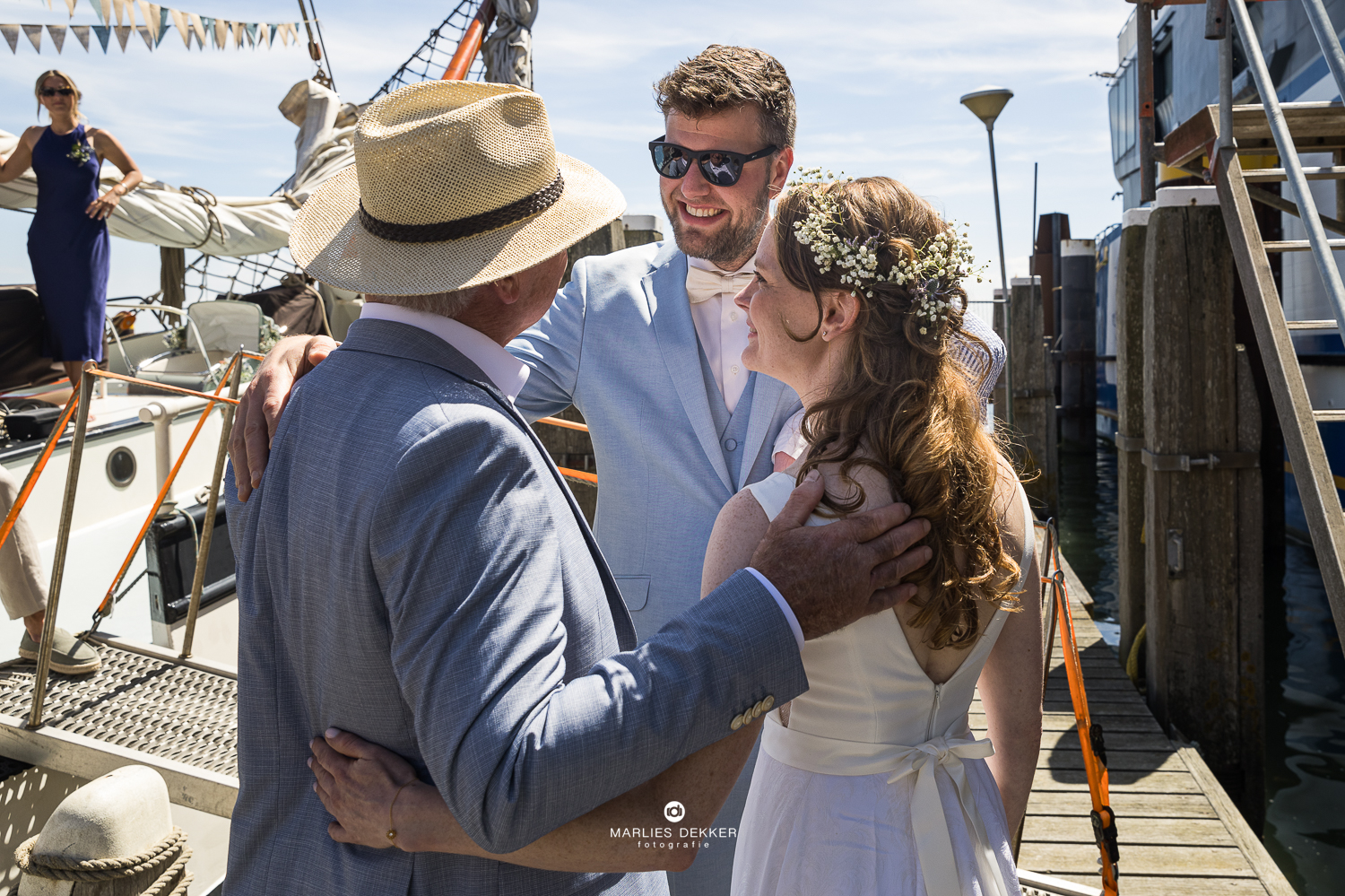 Trouwen op een boot trouwfotograaf Rotterdam Friesland