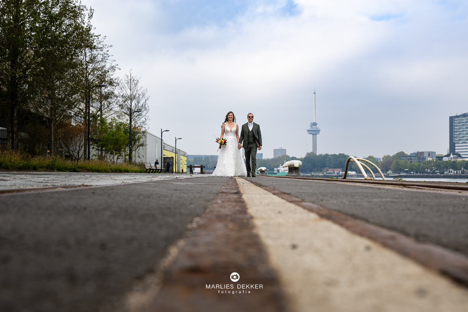 Trouwen trouwfotograaf Boathouse Rotterdam, fotoshoot Rotterdam