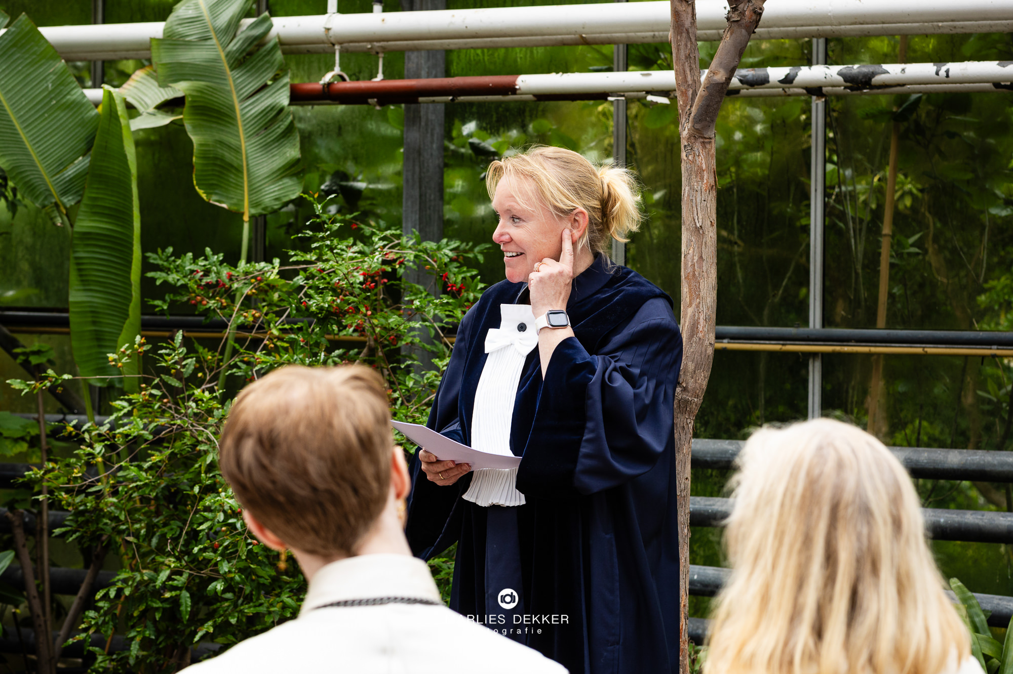 Jantina Woudstra, Trouwen in de botanische tuin Vrije Universiteit van Amsterdam