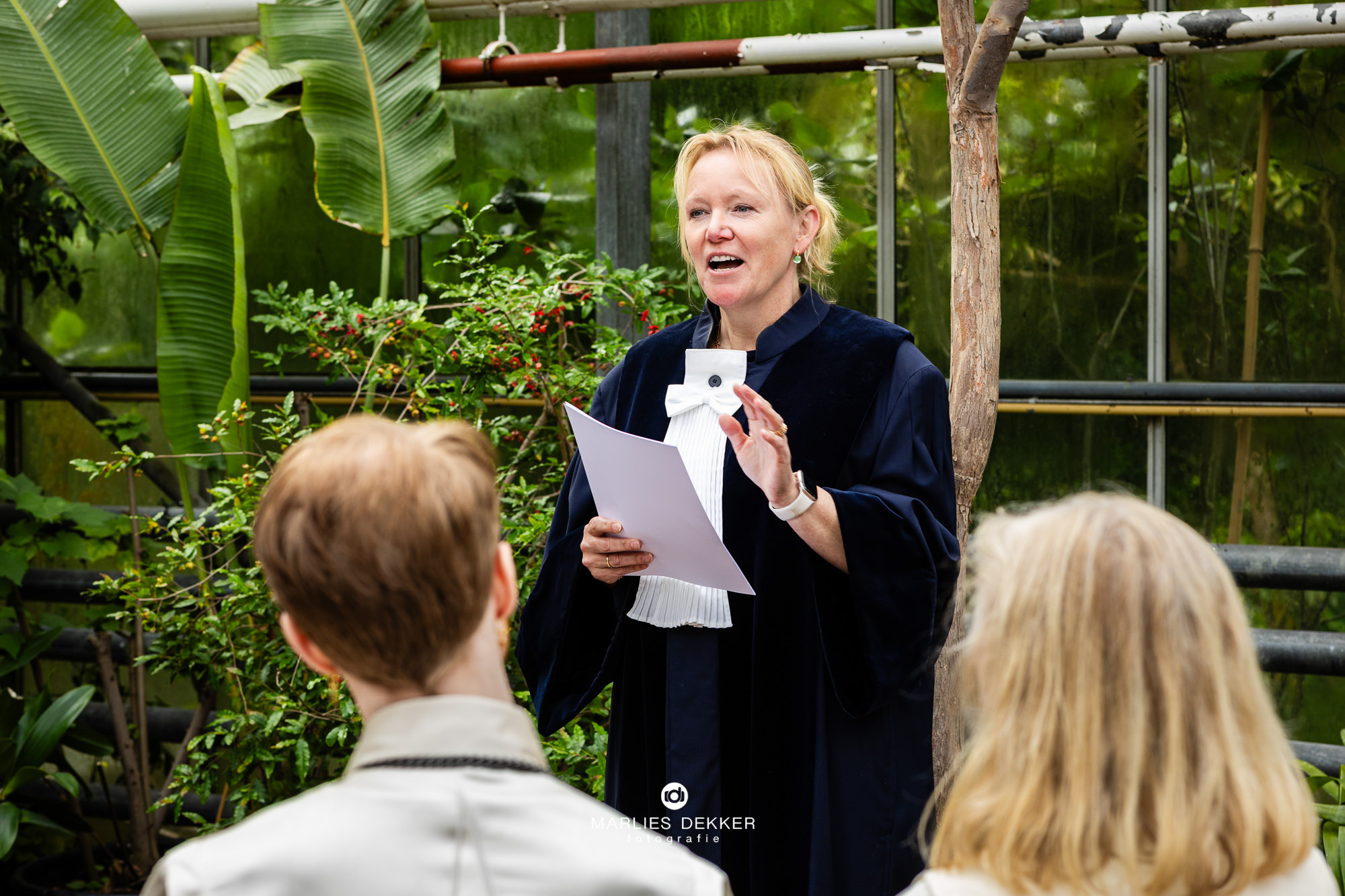 Jantina Woudstra, Trouwen in de botanische tuin Vrije Universiteit van Amsterdam